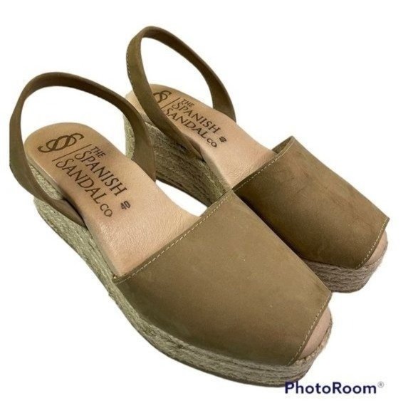 The Spanish Sandal Shoes The Spanish Sandal Toffee Espadrille Wedge